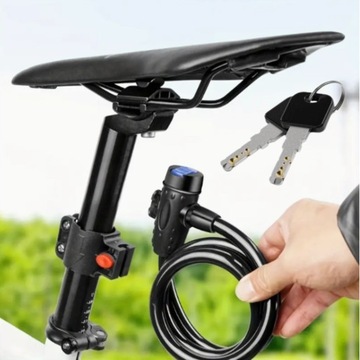 ВЕЛОСИПЕДНЫЙ ЗАМОК ЗАМОК ВЕЛОСИПЕДНЫЙ ТРОС БЕЗОПАСНОСТИ ЦЕПЬ ЗАМКА