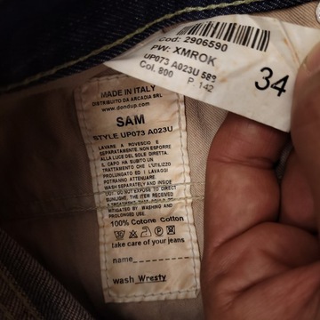 Dondup Sam Jeans unikatowe spodnie premium vintage