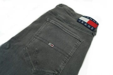 TOMMY HILFIGER JEANS Spodnie Męskie SZARE 32/32.