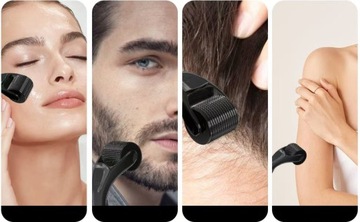 DERMA ROLLER do włosów na porost włosów zakola łysienie + OLEJEK na porost
