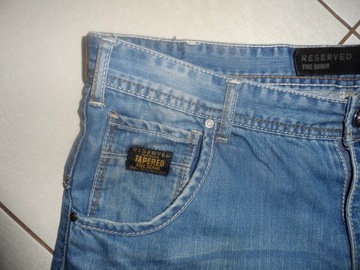 RESERVED jak NOWE jeans SPODENKI BERMUDY r 32 pas 88cm