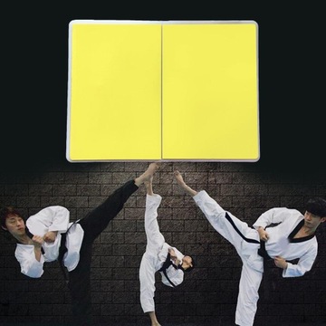 2-częściowa deska do karate Taekwondo żółta i czarna