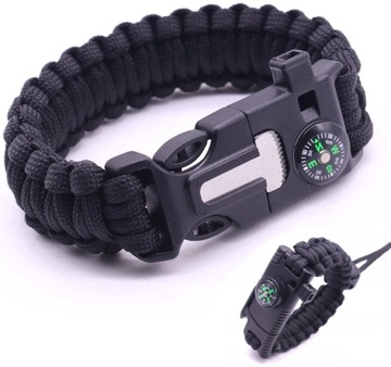 БРАСЛЕТ SURVIVAL PARACORD 5 В 1 БРАСЛЕТ НА ЗАПЯСТЬЕ С ПЕРВЫМ КОМПАСОМ В ПОДАРОК