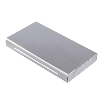 Удлиненный металлический портативный портсигар 10 см, 20 портсигаров, световая пластина