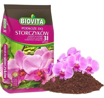 ZIEMIA do STORCZYKÓW ORCHIDEI PODŁOŻE torfowe Z NAWOZEM 3L