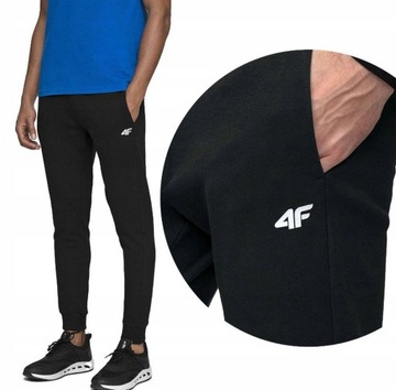 Spodnie sportowe dresowe treningowe bawełniane męskie 4F