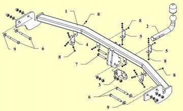 AUTO ZAŘÍZENÍ(HÁK) TAŽNÉ + SVAZEK HYUNDAI SANTA FE OD2006