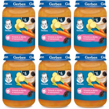 Gerber Schabik ze śliwką w warzyw. po6mies. 6x190g