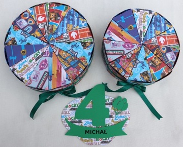 ТОРТ из бумаги 22 шт + Топпер + Подушечка Щенячий Патруль + лента, микс узоров