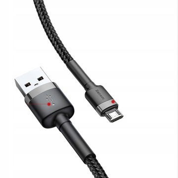 Прочный кабель Micro-USB BASEUS, двусторонняя вилка, 2,4 А.