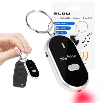 Brelok LOKALIZATOR kluczy portfela NA DŹWIĘK GWIZD KEY FINDER wisiorek LED