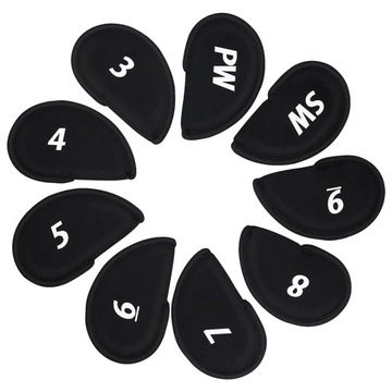 9 шт. железные головные уборы для гольфа портативные с защитой от царапин