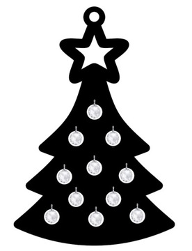 Новогоднее украшение елки с кристаллами GLAMOUR