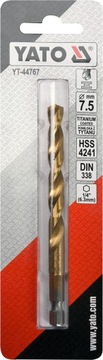 WIERTŁO DO METALU HSS-TiN 7,5MM HEX