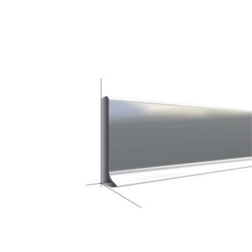 Listwa przypodłogowa aluminiowa 44mm ASPRO Srebro