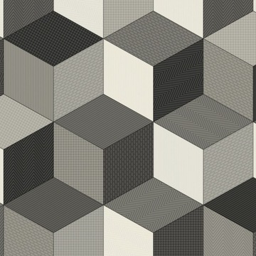 WYKŁADZINA PCV WZÓR 3D CZARNO BIAŁA ZEBRA CUBES 97