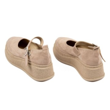 ЗАМШЕВЫЕ ТУФЛИ НА ПЛАТФОРМЕ С РЕМЕШКОМ OPTIMO 39