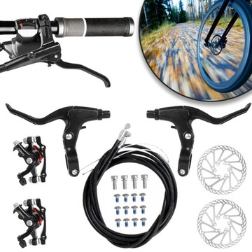 ZESTAW HAMULCA TARCZOWEGO DO ROWERÓW GÓRSKICH HYDRAULICZNE HAMULCE TARCZOWE