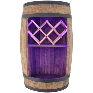 Алкогольный бар с бочкой со складной палубой для бутылок вина