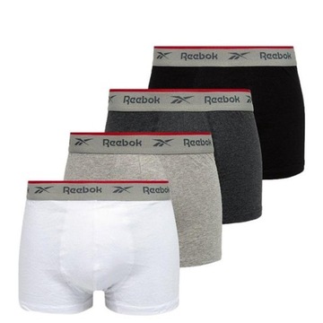 Bokserki Męskie Reebok C82712 TRUNK OVETT 4PK Białe S