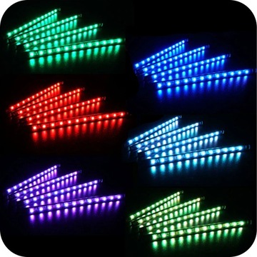 LED OŚWIETLENIE WNĘTRZA AUTA KABINY SAMOCHODU RGB
