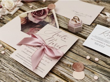 Приглашения на свадьбу Свадьба с открыткой с наклейкой