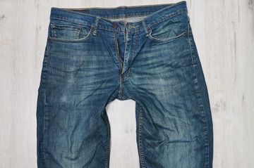 LEVIS 514 JEANS spodnie męskie granatowe PREMIUM 34/36 pas 90