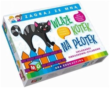 Gra Wlazł kotek na płotek Edukacyjna GRA dla Dzieci ROZWOJOWA Zabawa SUPER