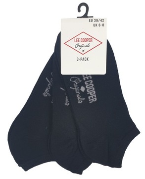 LEE COOPER 34139 Skarpetki stopki czarne 3pak 39/42