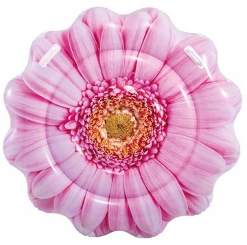 DMUCHANY MATERAC PLAŻOWY RÓŻOWY KWIATY WYSPA