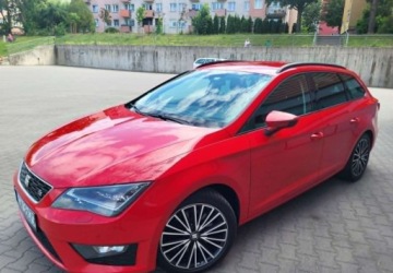 Seat Leon III ST 2.0 TDI CR 184KM 2014 Seat Leon 2.0 TDI FR 184KM FULL LEDY RADAR NAVI PÓŁ SKÓRY ALU17 DOBRA CENA, zdjęcie 15