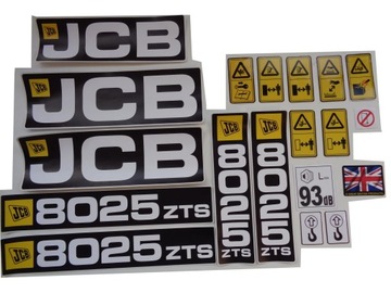 Komplet naklejek naklejka nalepka nalepki JCB 8025