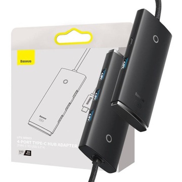 BASEUS ADAPTER PRZEJŚCIÓWKA HUB 4W1 USB-C DO 4X USB 3.0 5Gbps PLUG&PLAY