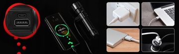 МОЩНЫЙ ТАКТИЧЕСКИЙ ФОНАРЬ 10 000 люмен USB ВОЕННЫЙ