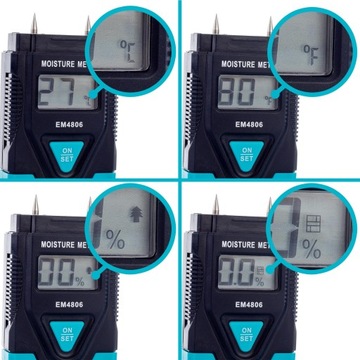Wilgotnościomierz miernik Wilgotności Drewna Beton