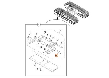 SWORZEŃ OGNIWA GĄSIENICY JSA0043 JCB JS290 JS330