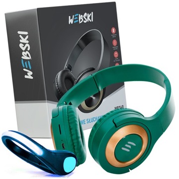 Słuchawki BLUETOOTH 5.0 z Mikrofonem Radiem FM CZYTNIKIEM KART MICRO SD