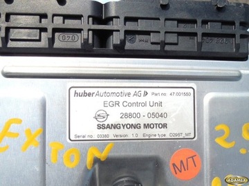 SSANGYONG REXTON 2.9XDI 03 JEDNOTKA EGR 2880005040