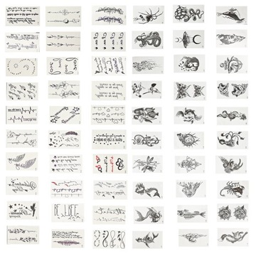 60 листов татуировок на руках - временные наклейки