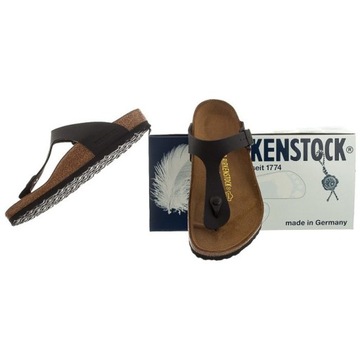 Buty na Lato Wygodne Klapki Japonki Birkenstock Gizeh 043691 Czarne