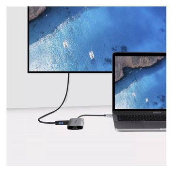 Концентратор CC USB-C Thunderbolt 3 4 HDMI 4K LAN 1 Гбит/с USB 3.0 MacBook M1 M2 M3