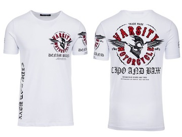 KOSZULKA MĘSKA BIAŁA T-SHIRT CIPO BAXX MOTOR: XL