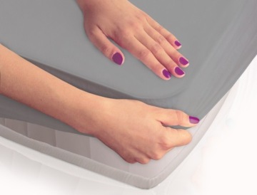 Простыня защитная SMARTCEL 160х200 серая на резинке, водонепроницаемая DARYMEX