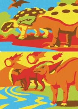 Песок Sabbiarelli для раскраски Динозавры