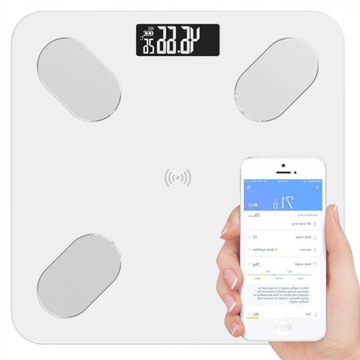 WAGA ŁAZIENKOWA ANALITYCZNA SMART SLIM PRECYZYJNY POMIAR 180KG SZKŁO 17W1