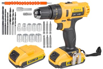 ДРЕЛЬ, АККУМУЛЯТОРНАЯ ОТВЕРТКА 2 X 21В С УДАРОМ