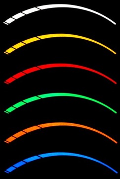 Naklejki paski na koła felgi ranty odblaskowe odblaski kolor