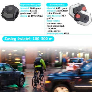 Фонарь указателя поворота велосипеда задний передний 4 шт.