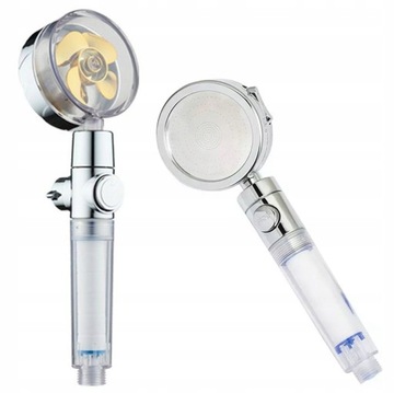 SŁUCHAWKA PRYSZNICOWA OSZCZĘDNA NATRYSK PRYSZNIC TURBINA WENTYLATOR AG866