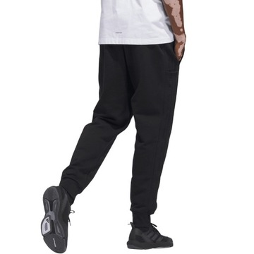 Spodnie męskie adidas Essentials French Terry Tapered Cuff 3-Stripes czarne